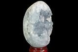Crystal Filled Celestine (Celestite) Egg Geode - Madagascar #100040-2
